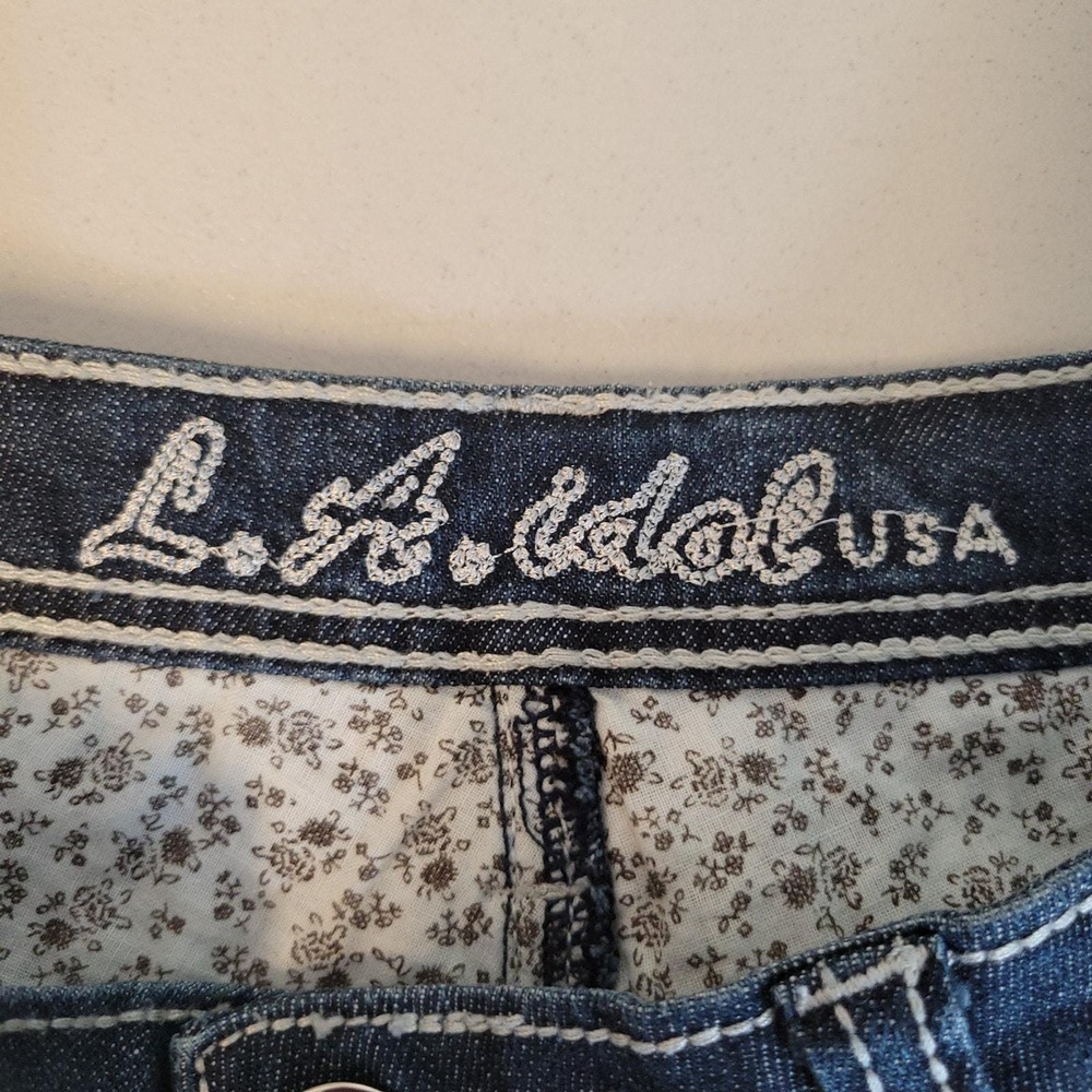 Vintage Y2K LA Idol Bling Jeans Women's‎ Western Low Rise 90s Rhinestone Size 11 - Picture 10 of 10